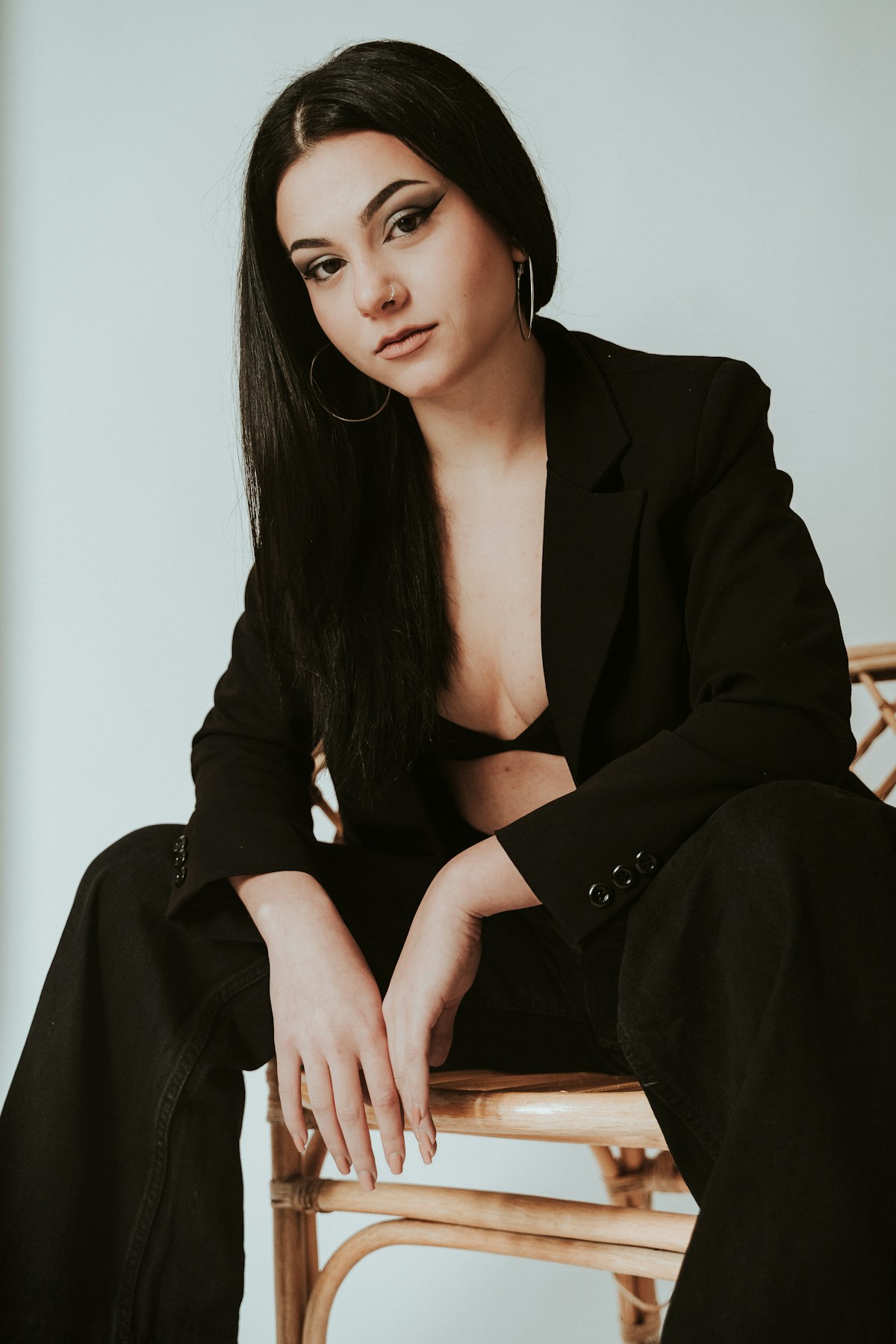 Black clothing from a sample fashion campaign